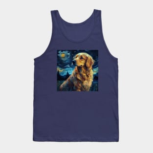 Golden Retriever Painting Tank Top